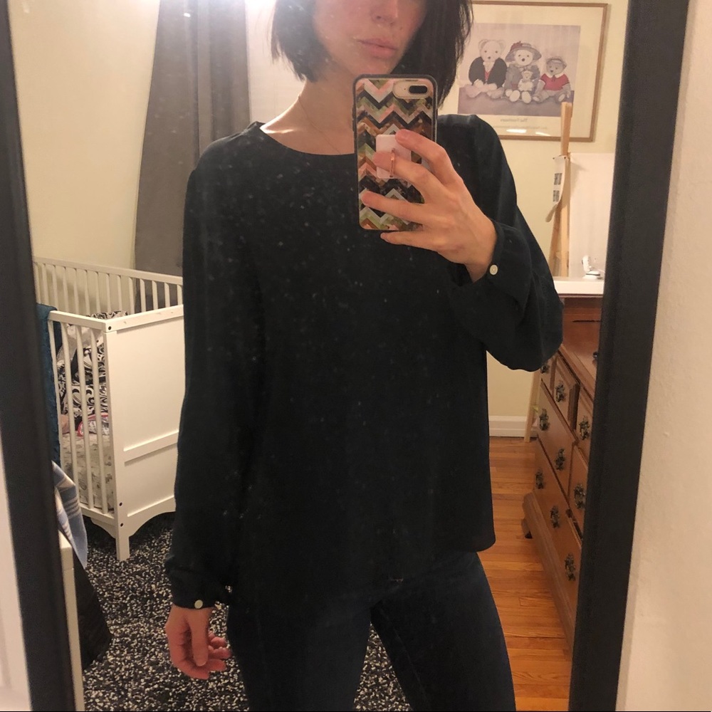 LOFT Hunter Green Blouse